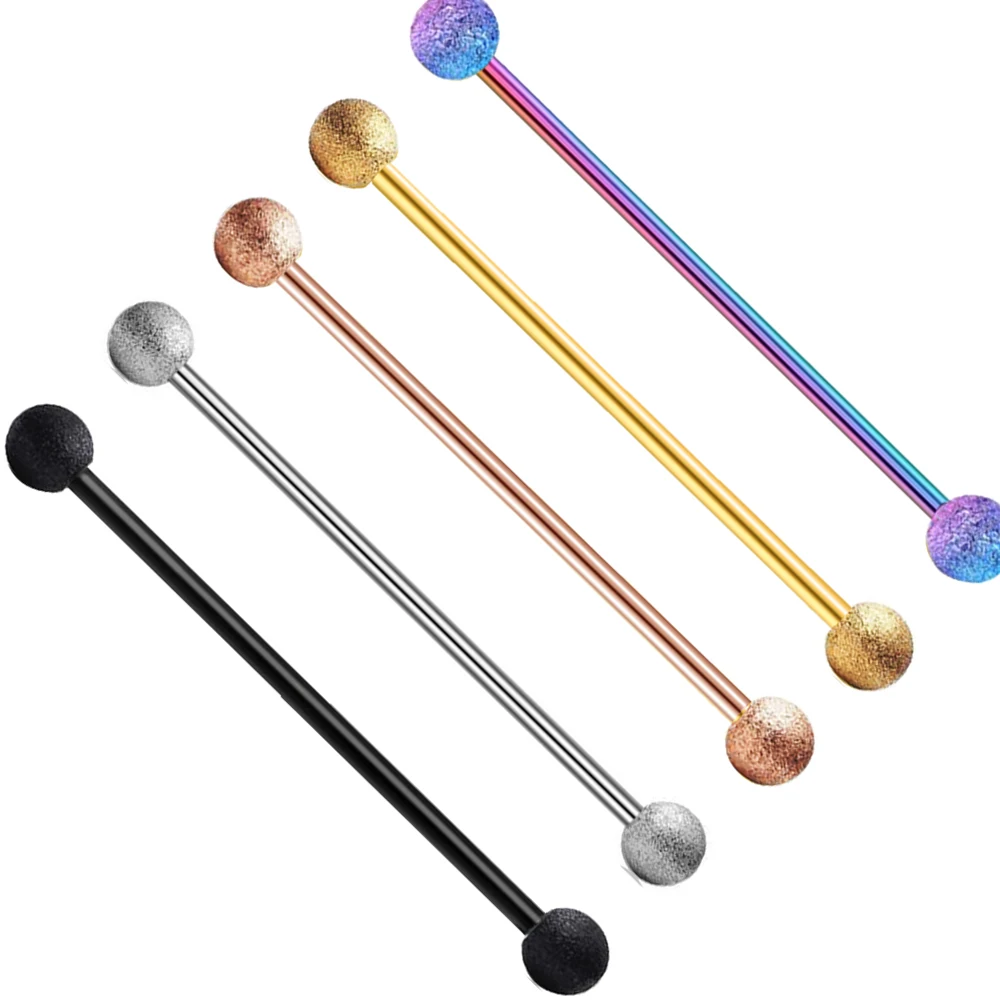 JUNLOWPY Stainless Steel Acrylic Body Piercing Lot Belly Navel Button Ring Tongue Nose Studs Tragus Industrial Barbells 14G 16G | Украшения