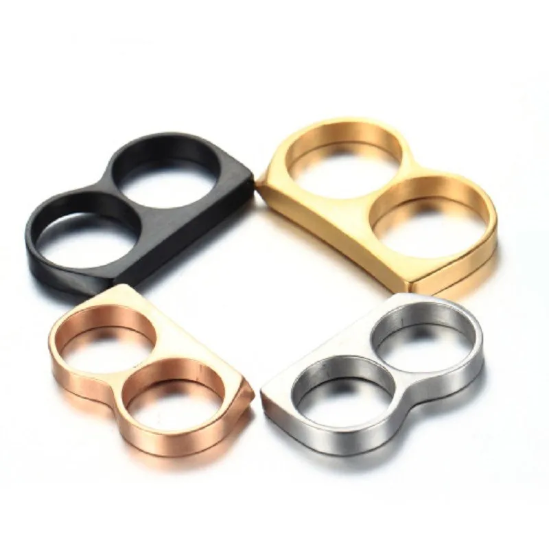 Мужское кольцо с двумя пальцами в стиле панк для ночного клуба
