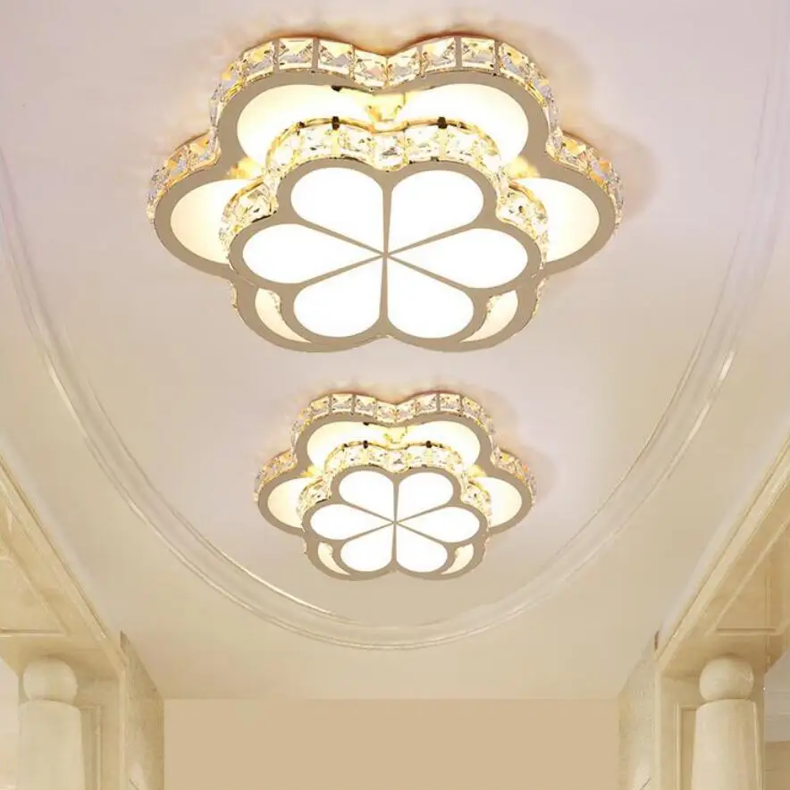 Modern golden plum blossom LED Ceiling Lights led lamps K9 crystal High-power 48W lustre light lamp | Освещение