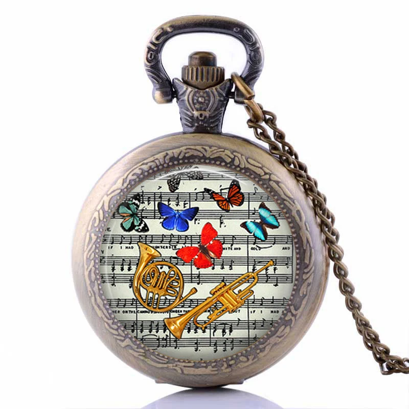 19 видов стилей музыкальные ювелирные изделия карманные часы пианино стекло
