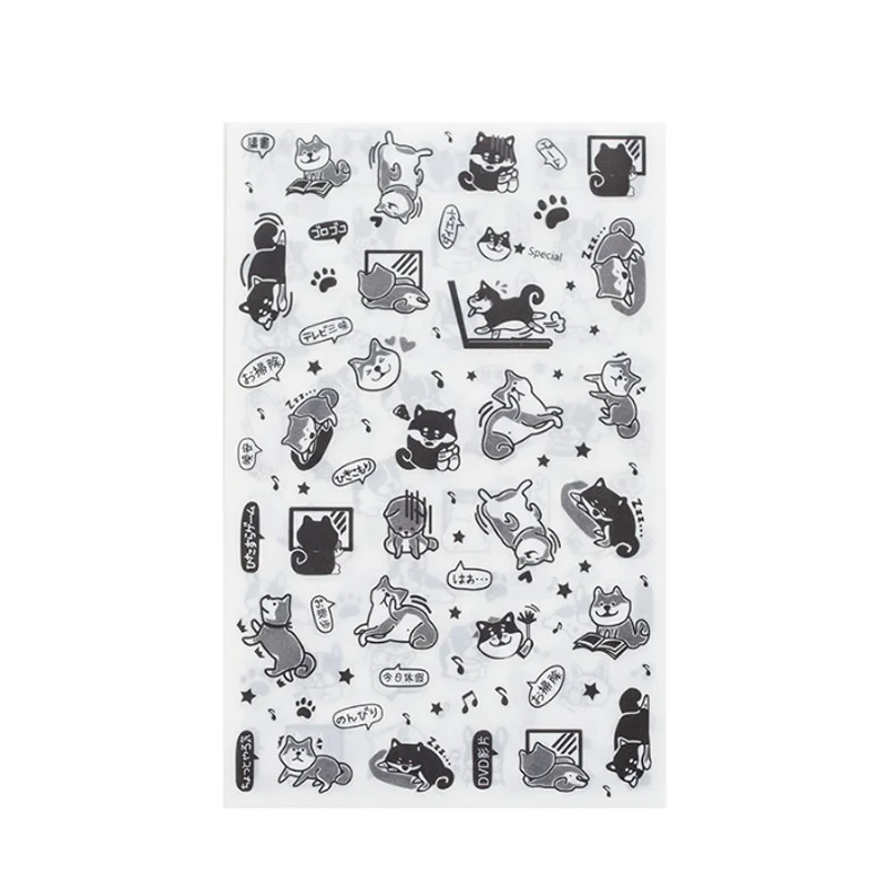 6pcs/pack cute Dogs PET Decorative Washi Stickers Diary Album Label Sticker DIY Decoration Stationery Children Gift | Канцтовары для