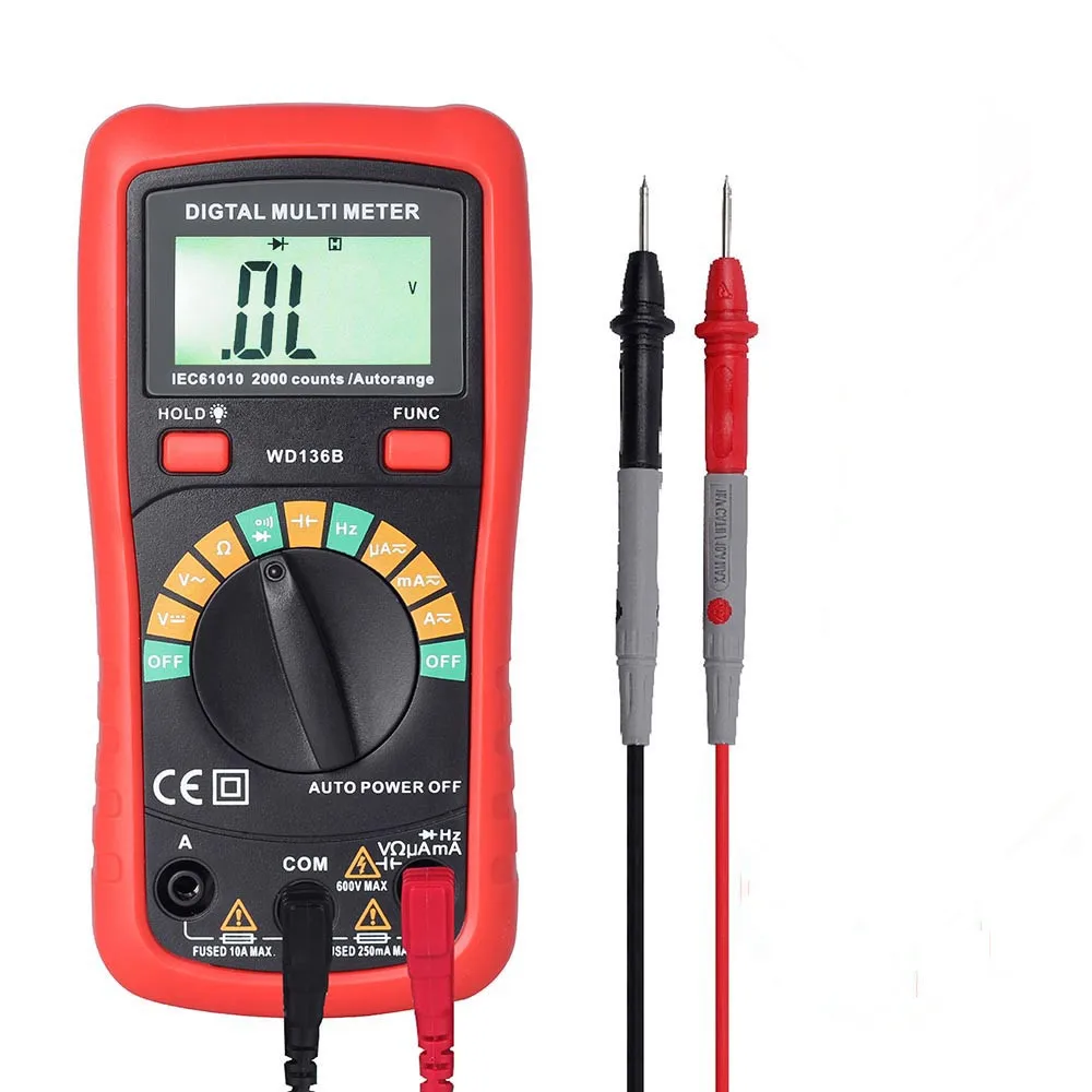 Горячая Распродажа оригинальный Высокочувствительный мультиметр DMM AC DC V A R C F + 2000
