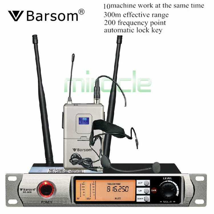 Barsom BR-200B wireless headset microphone stage performance show/compere Infrared frequency Freeshipping |