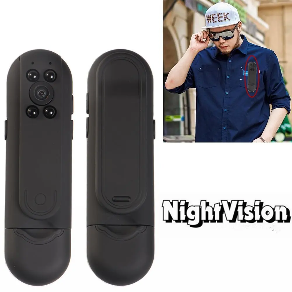 Night Vision Mini Camera 1080P Body Motion Sensor Camcorder Ultra Small Cam Security Monitor DV DVR Video Recorder with Voice |
