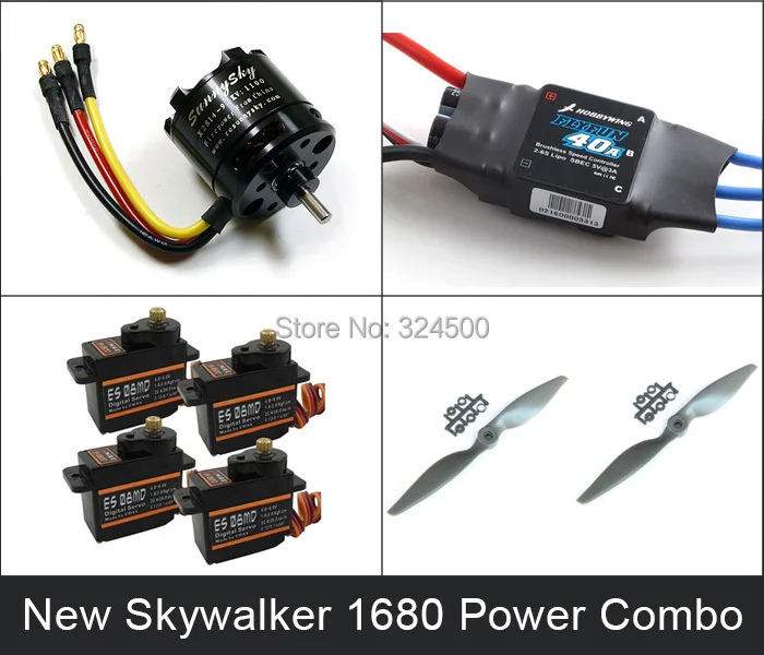 Новый комбинированный двигатель мощности для SKYWALEKR 1680 EPO /Skywalker 1880 Condor (X2814 40A esc ES08MD