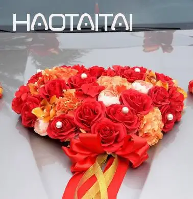 Wedding Car Decoration Artificial Flowers Fake Stamen Leaves Silk Flower Sets Pompoms Marriage Supplies Accessories 2018 |