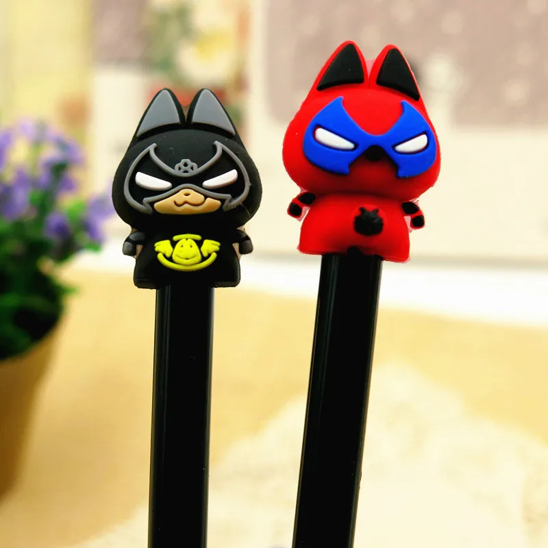 4pcs/lot kawaii Creative American hero gel pen Neutral stationery material escolar office school supplies Free shipping | Канцтовары для