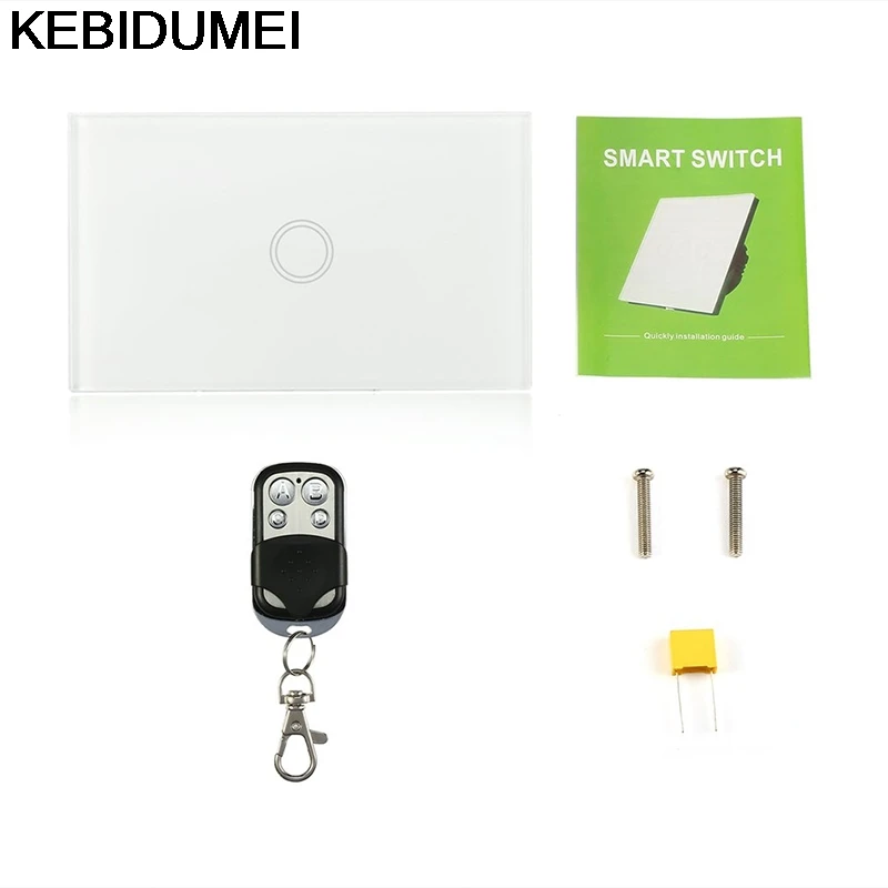 KEBIDUMEI переключатель света 110 В дистанционного управления прозрачная стеклянная