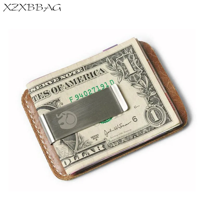 XZXBBAG мужские многофункциональные держатели для кредитных карт из воловьей кожи с