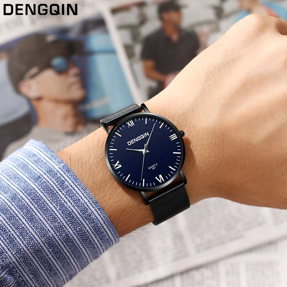 Orologio Uomo Fashion Watch Men Waterproof 30M Mesh Bracelet Watches For Quartz Sports Clock Relogio Masculino | Наручные часы