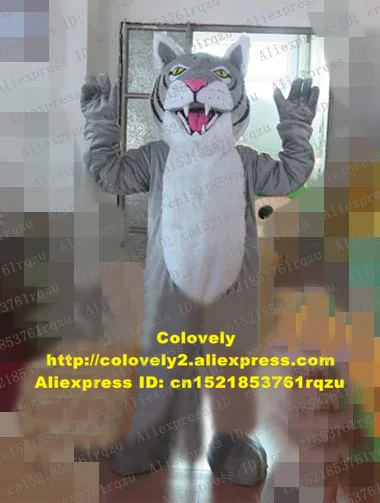 Радостный Серый леопардовый кот Рысь кошка поплавок Lince Luchs талисман костюм