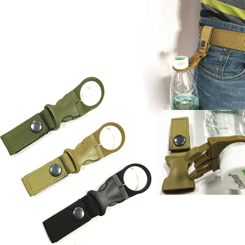 Military Multifunctional Buckle Webbing Straps High Strength Nylon Molle Water Bottle Carabiner Belt Hanging Keychain Key Hook | Спорт и