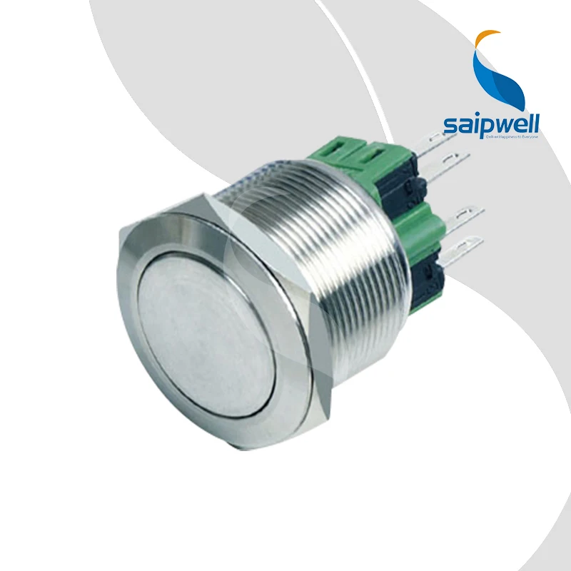 Self Lock Type 25mm Push Button Switch / High Flush Head Stainless Steel Enclosed Switchgear (SP25-B1) | Обустройство дома