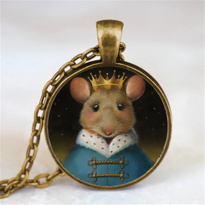 Милые ожерелья с мышью и кулонами винтажное ожерелье изображением животных