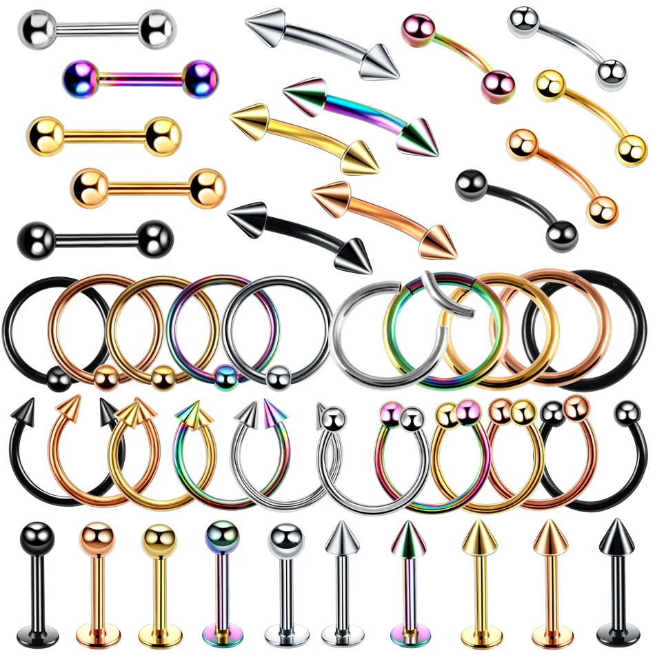 Кольцо из стали Для Пирсинга Ушей и завитка ушной раковины сегментное кольцо для