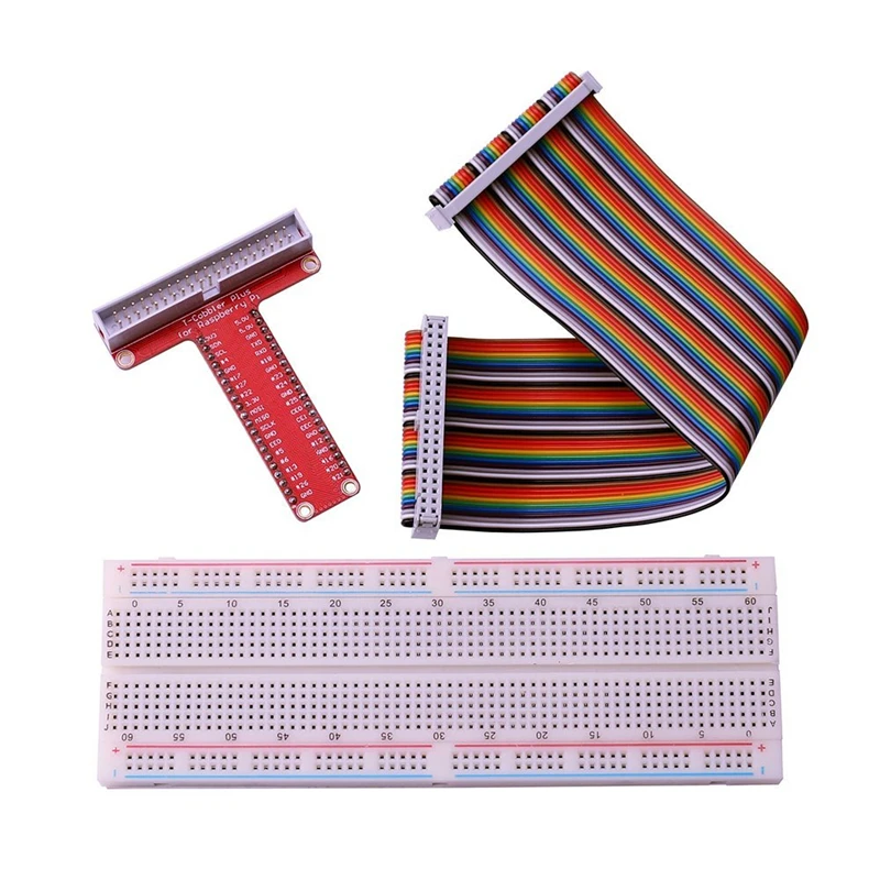 830 контактная макетная плата + 40-контактный Радужный кабель GPIO Plus комплект для