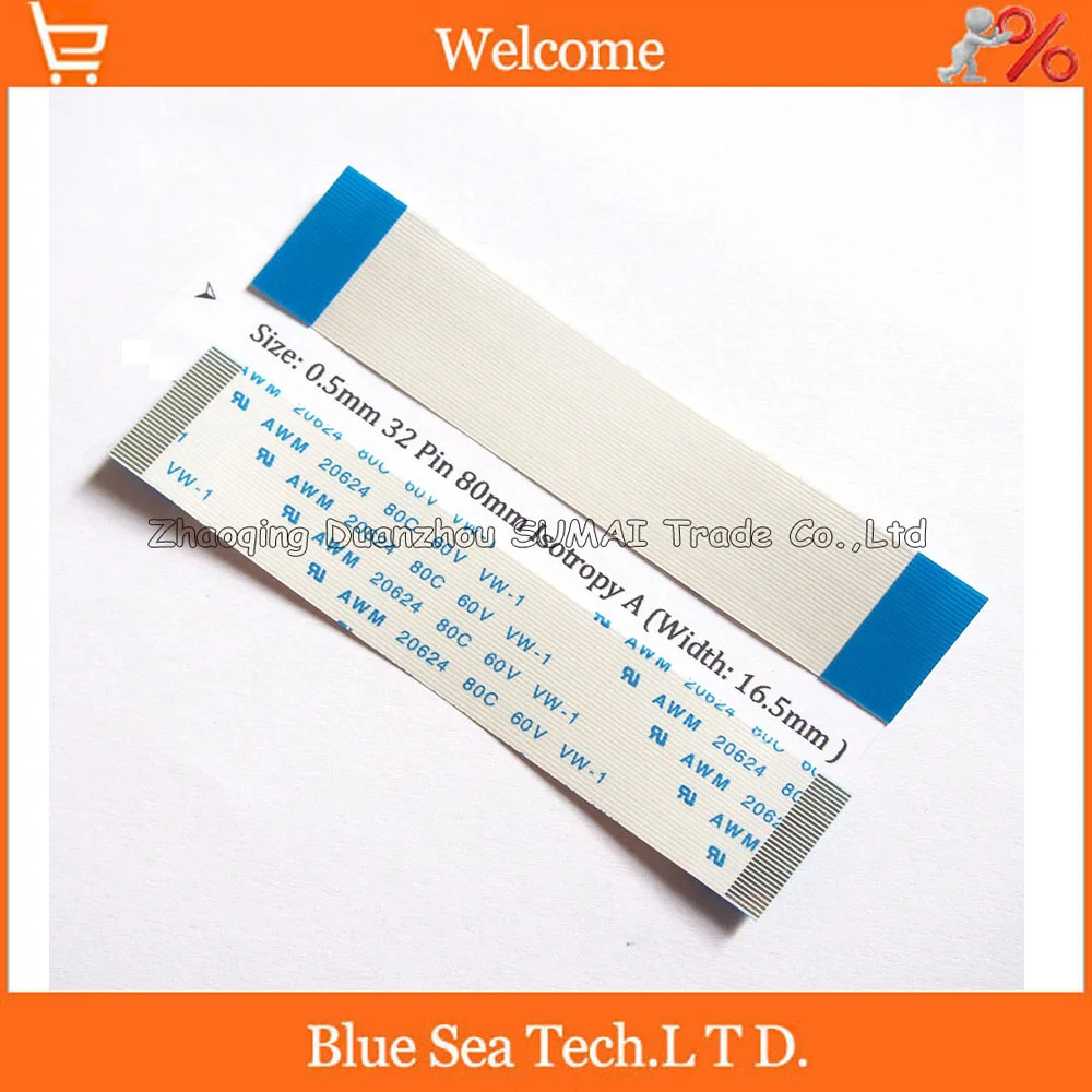 100 шт./лот FFC FPC плоский кабель 0 5 мм шаг 32pin 80 Изотропия (A) или анизотропия (B) AWM 20624 80C
