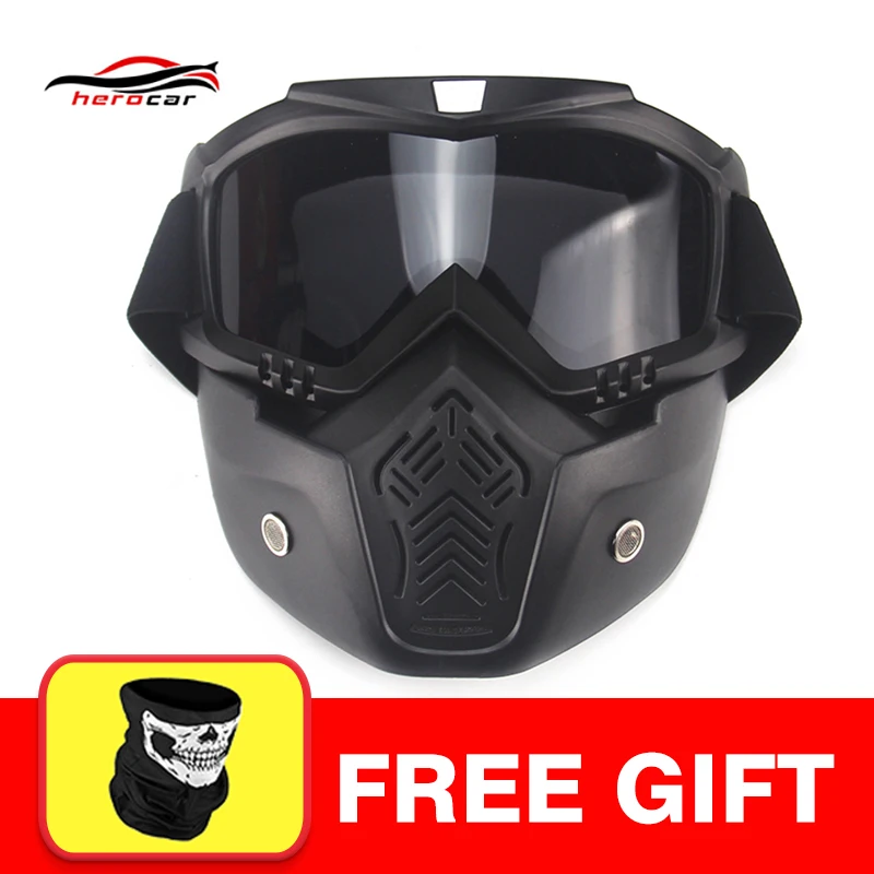 Новая мотоциклетная модульная маска Съемные очки и фильтр для рта Oculos