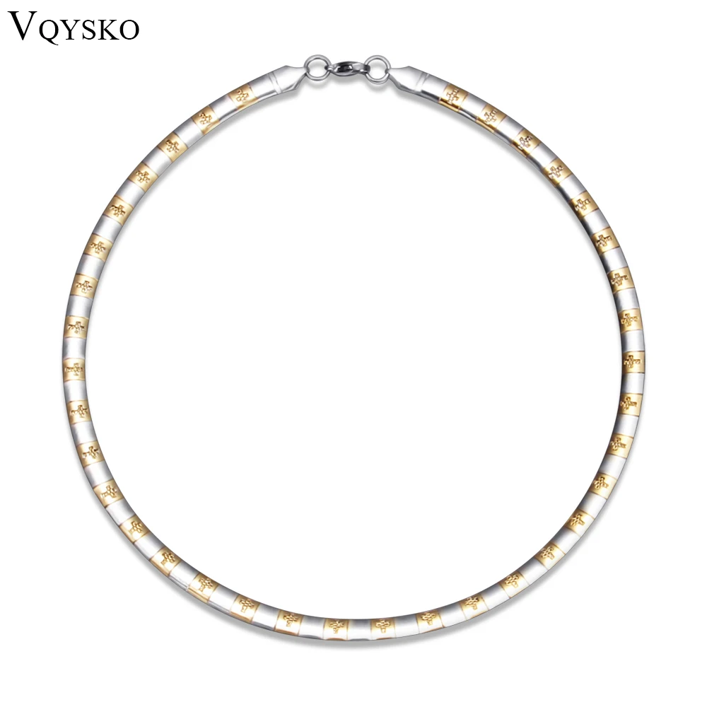 Женское колье-чокер из нержавеющей стали