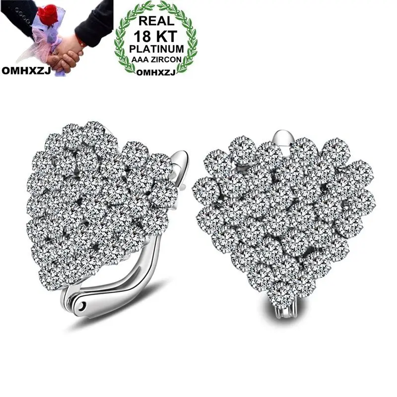 OMHXZJ оптовая продажа индивидуальные модные серьги-кольца из белого и синего