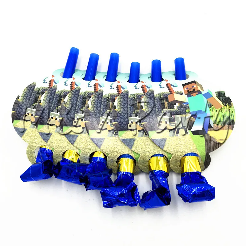 6 шт./лот Minecraft тема вечерние Хлопушка разлив нефти Пластик день рождения детский