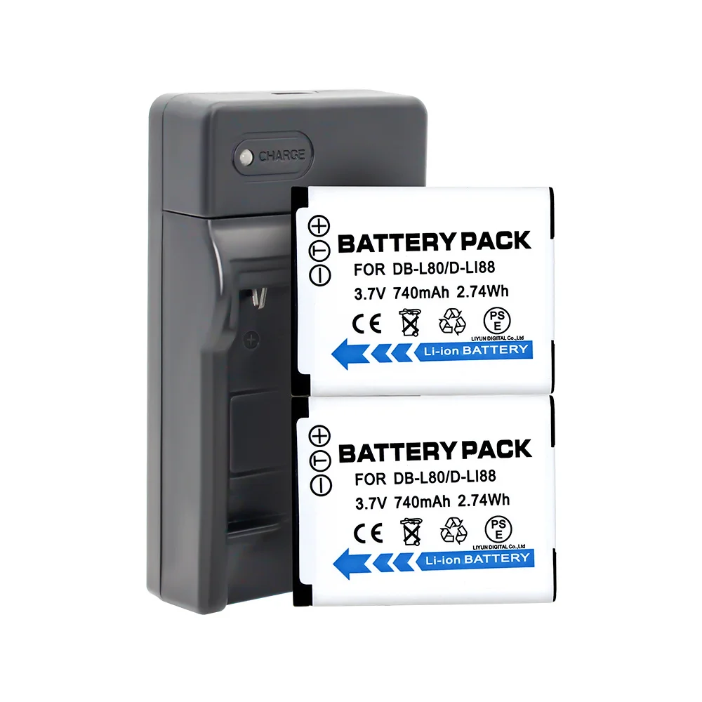 2x DB L80 D LI88 зарядное устройство для SANYO VPC CG100 CG20 SH1 камеры|Цифровые аккумуляторы| |