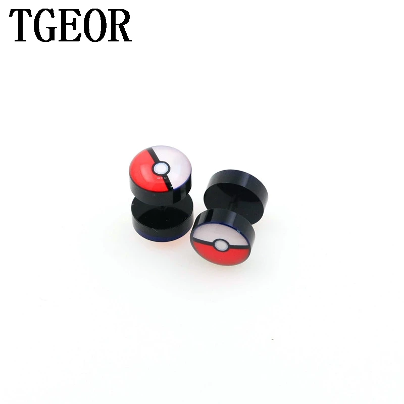 Штекеры для ушей 10 мм с логотипом покемона | Украшения и аксессуары