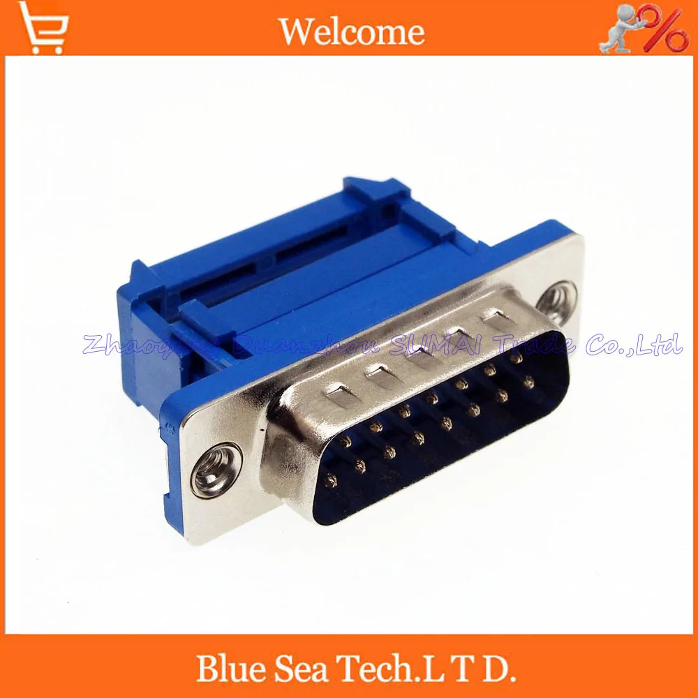 100 комплектов новинка 15-контактный фоторазъем DB15 штекер IDC плоский кабельный