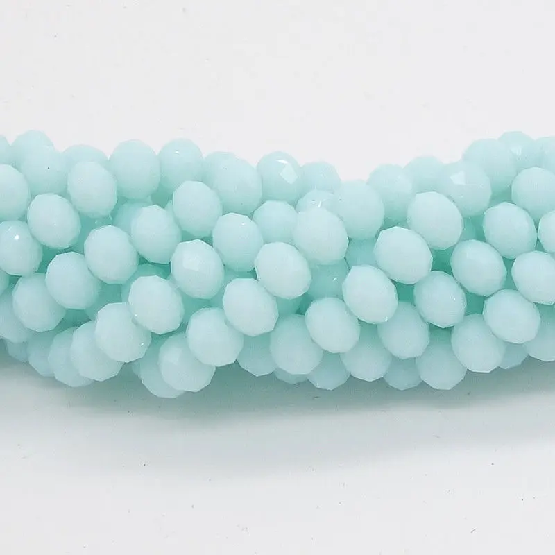 STENYA 4*3mm Crystal Czech Beads Rondelle Blue Stone Pendant Diy Jewelry Findings Spacer Charms Bracelet Necklace Accessories | Украшения и