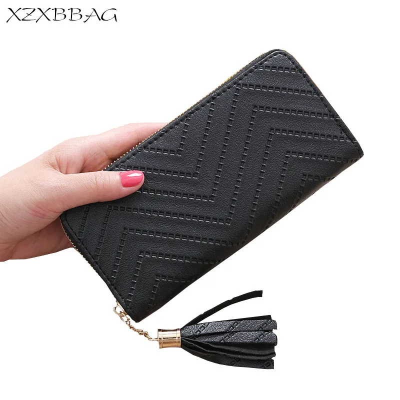 XZXBBAG женский модный длинный кошелек с кисточкой многофункциональная сумка