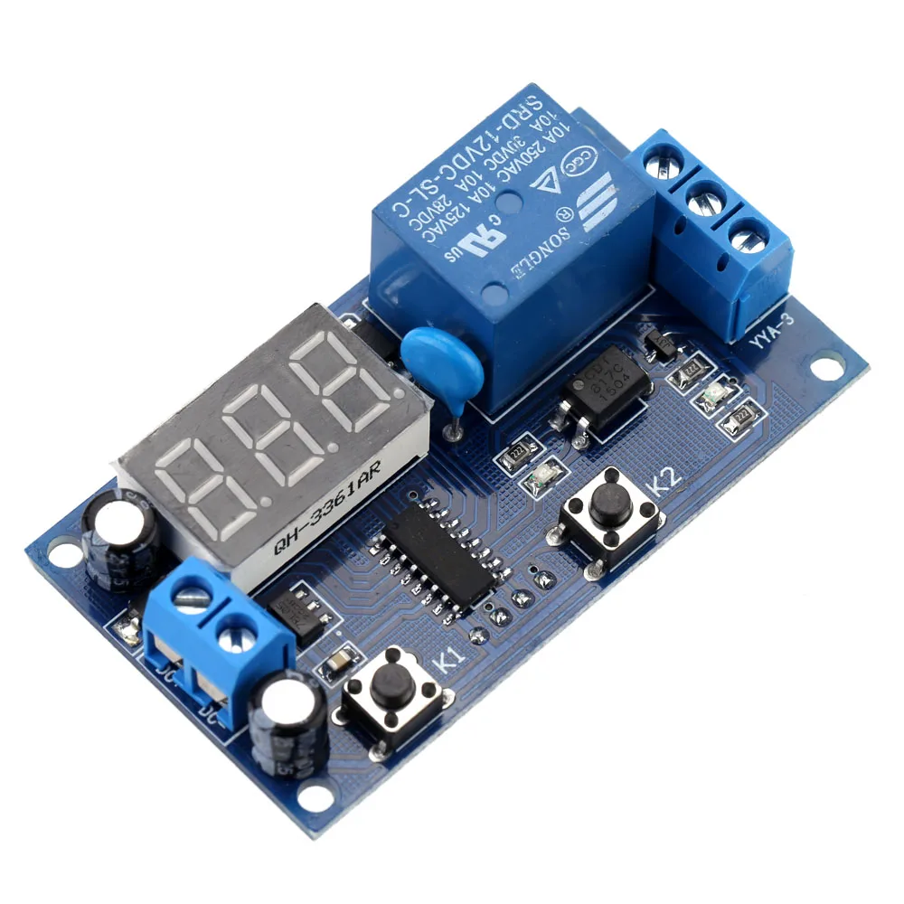 DC 12V LED Digital Display Time Home Automation Delay Relay Trigger Circuit Timer Switch Board Timing Control Module | Инструменты