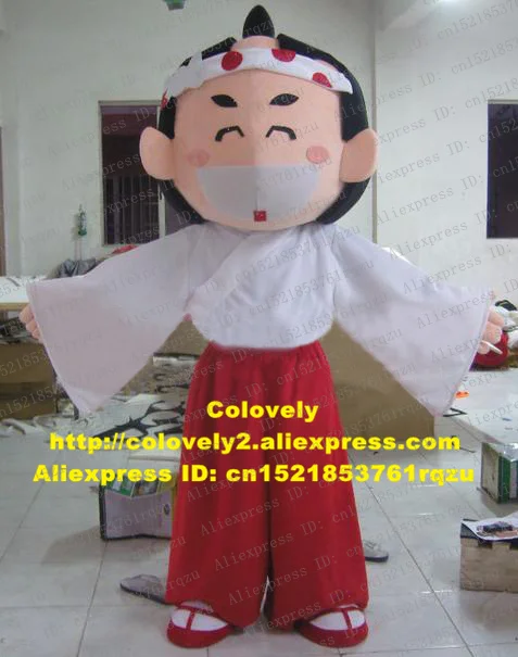 Truculent розовый японский мальчик Nipponese Lad талисман костюм мультяшный персонаж