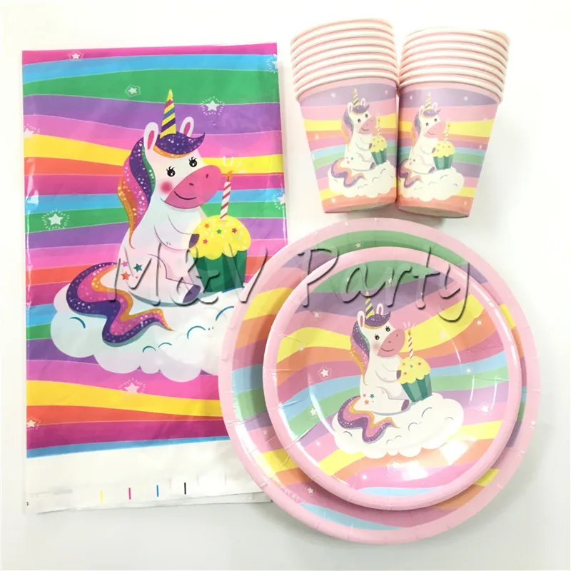 19 шт./лот новинка фэнтези радуга мультяшный единорог одноразовый набор табуретов