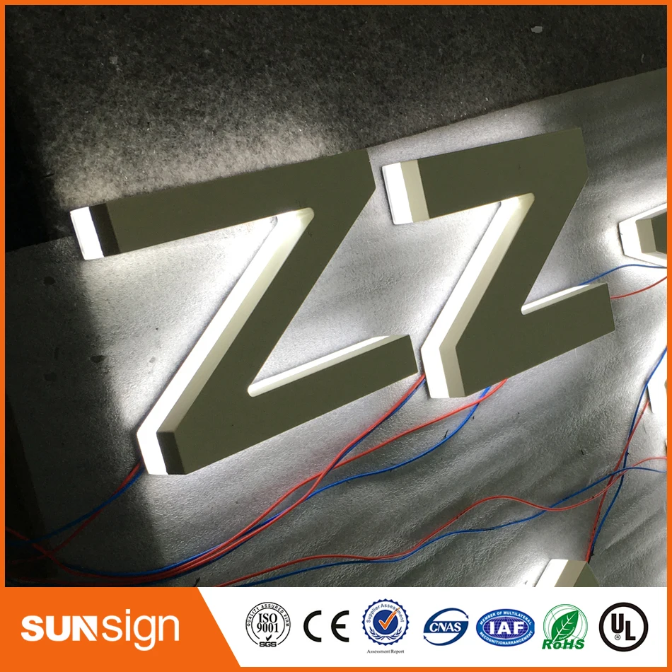 Металлические светодиодные буквы с 3d-подсветкой для использования в помещении и