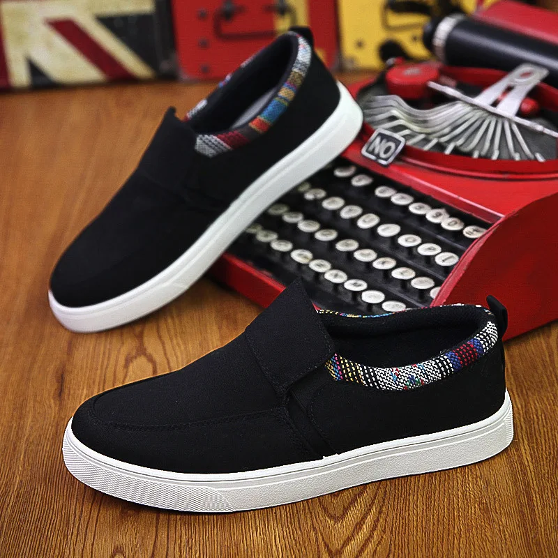 spring and summer men's canvas shoes lazy set foot Korean version of Beijing casual student tide | Обувь