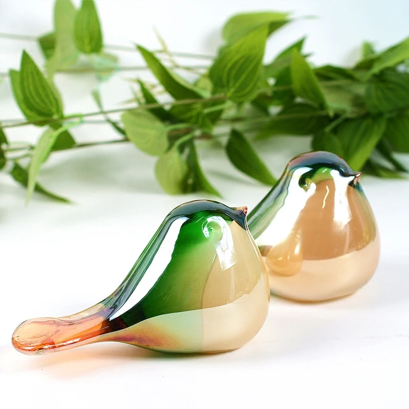 Креативное стекло птица украшения милый дом настольная книжная полка