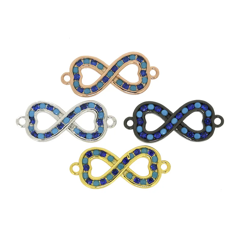 Бусины-разделители для ювелирных изделий с инкрустацией в виде узла