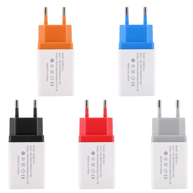3U изменяющаяся технология 3 USB зарядное устройство для телефона адаптер ЕС США