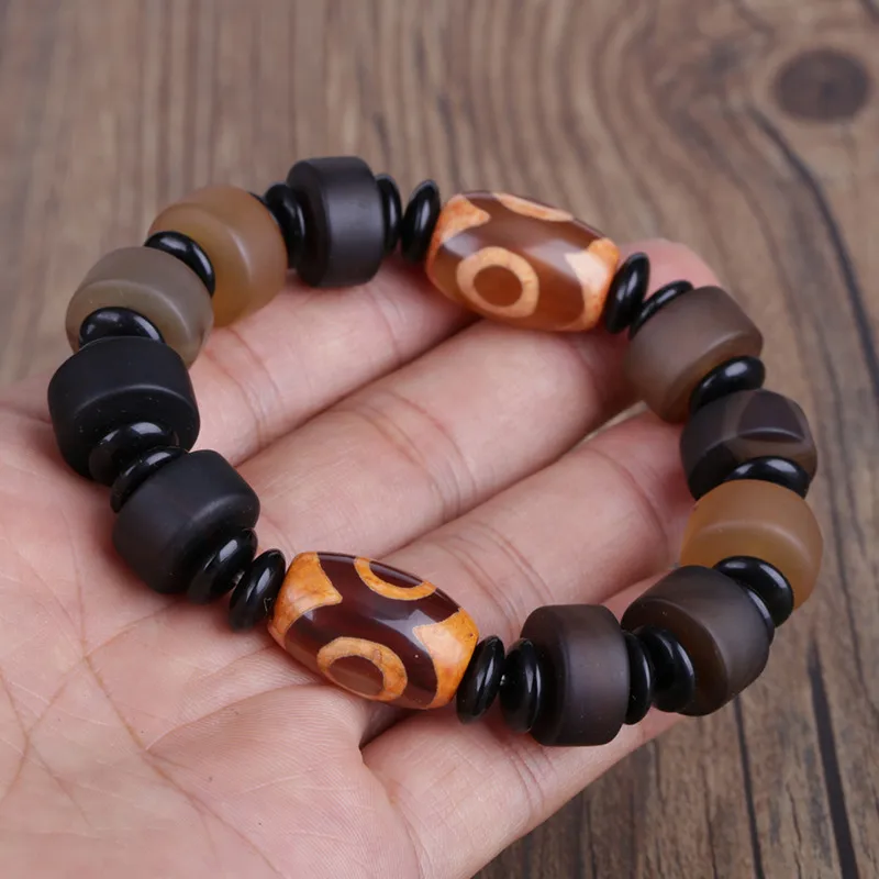 Матовый темно-коричневый оливковый зеленый желтый черный оникс с плоским