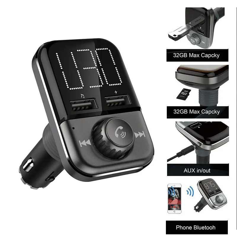 Новый автомобильный комплект fm-передатчик Bluetooth радио Hands Free Call автомобильное