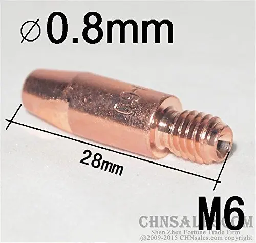 CHNsalescom 10 PCS MB 24KD 25AK MIG/MAG Welding Torch Contact TIP 0.8X28mm M6 140.0051 | Инструменты