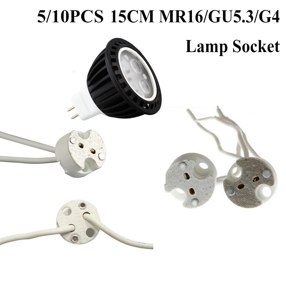 5/10 шт. лампа галогеновая гнезда цоколя патрон для светодиодной лампы G4 MR16 GU5.3