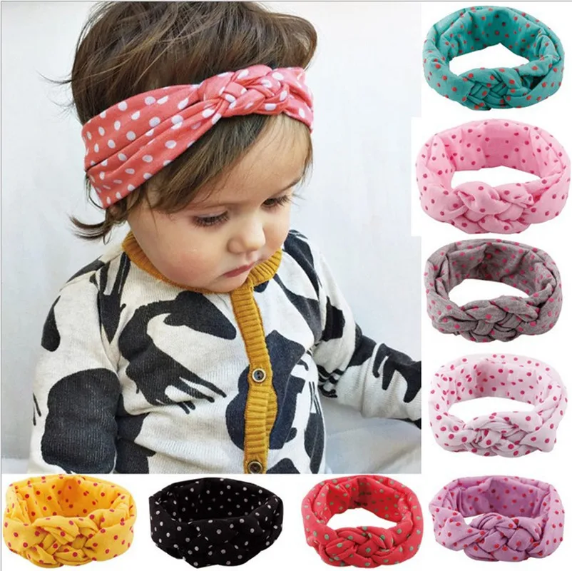 Хлопчатобумажная эластичная повязка в горошек с перекрещивающимися полосками