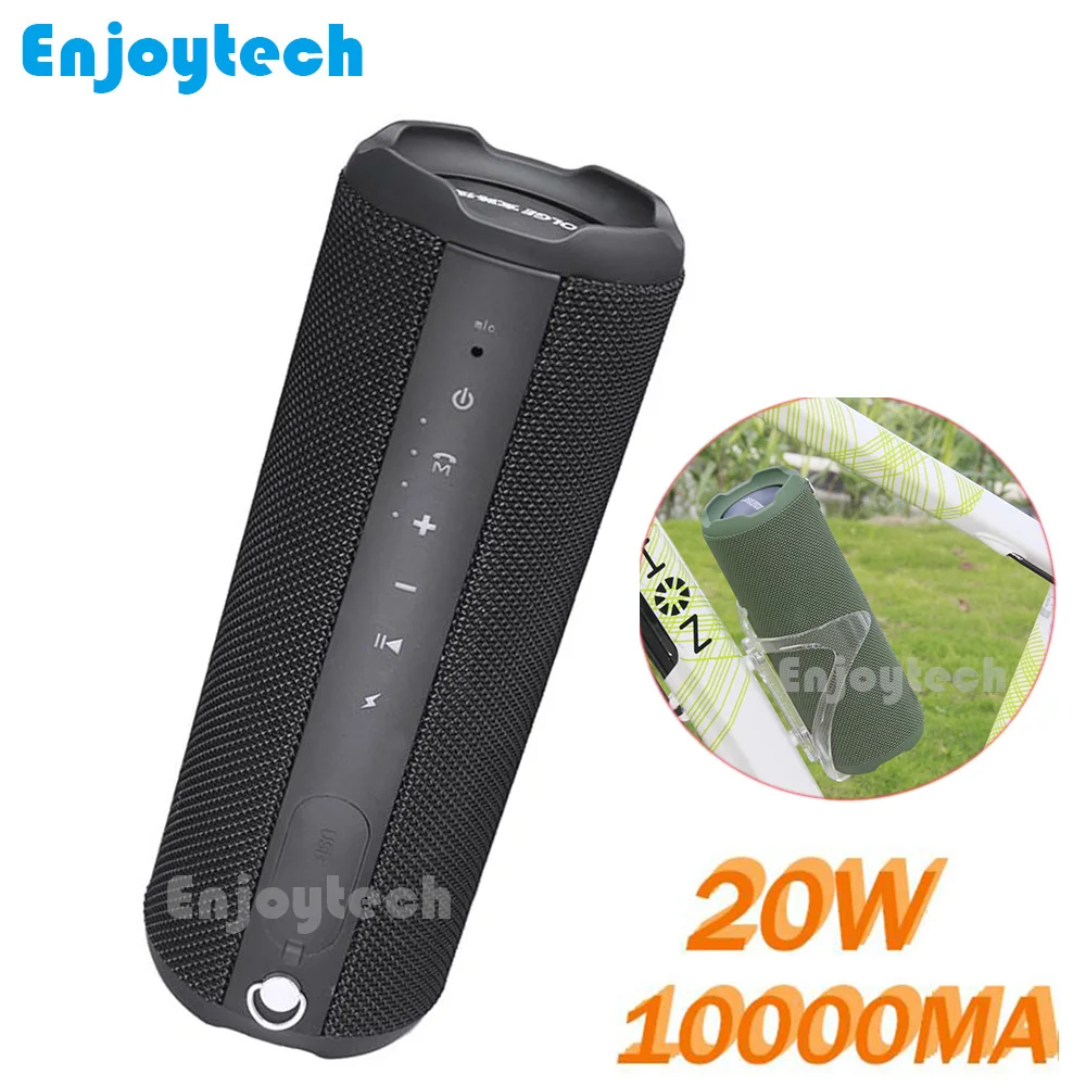 New 10000mAH 20W Cycling Wireless Bluetooth Speaker For Bike Waterproof Portable Subwoofer MP3 Player for IPhone Xiaomi Phones |