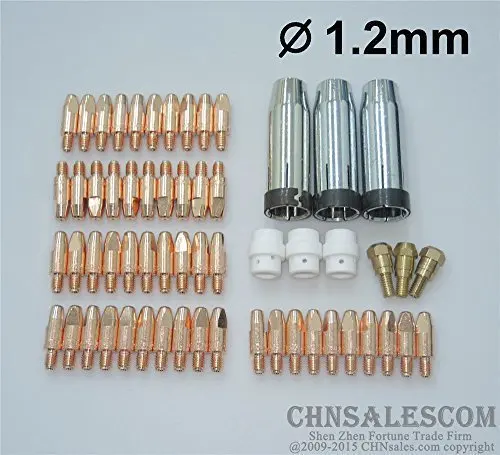 CHNsalescom 59 PCS MB 24KD MIG/MAG Welding Torch Contact TIP 1.2X28mm Gas Nozzle 145.0080 | Инструменты