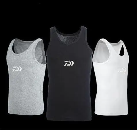 Men 100% Cotton Breathable Summer Vest T-shirt Sleeveless Hiking Cycling Fishing Clothing Sportwear 3 Colors Tank Tops |