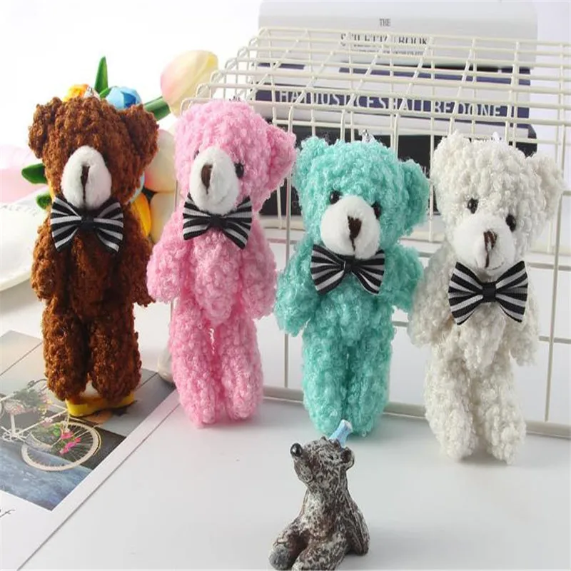 Children's toy bear cub curling Plush toys keychain ladies car bag Christmas birthday gift High about 12cm |