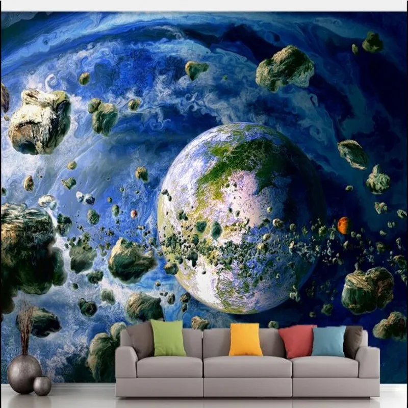Beibehang пользовательские большие фрески ручная роспись Вселенная Небо фон для