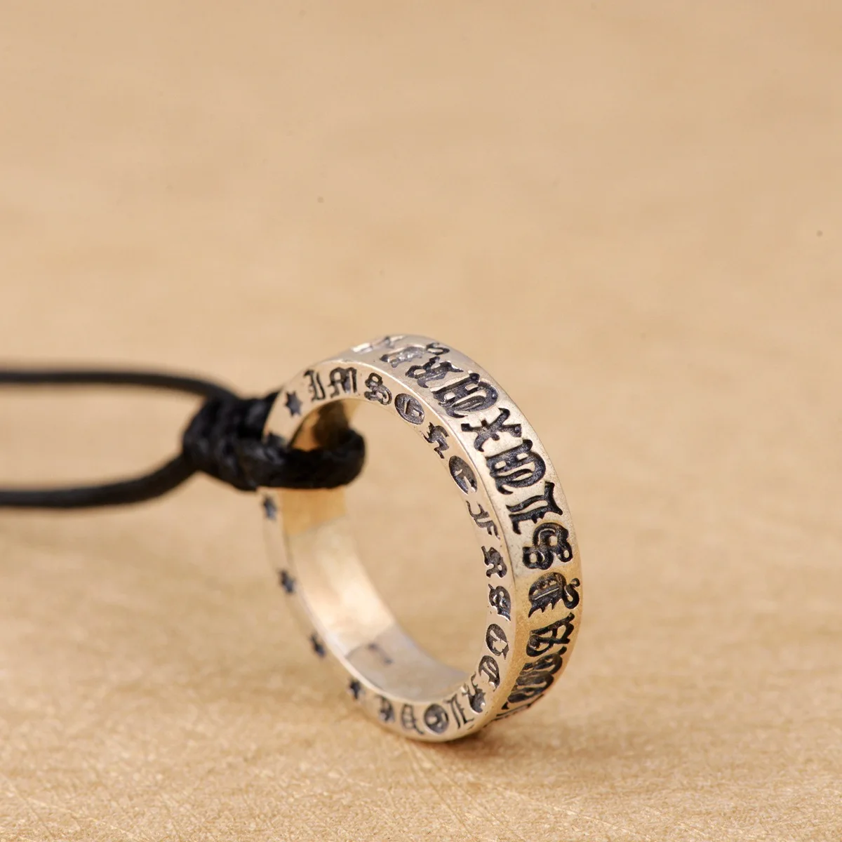 Кольцо мужское из чистого серебра S925 Имитация древнего стиля 2018 | Украшения и