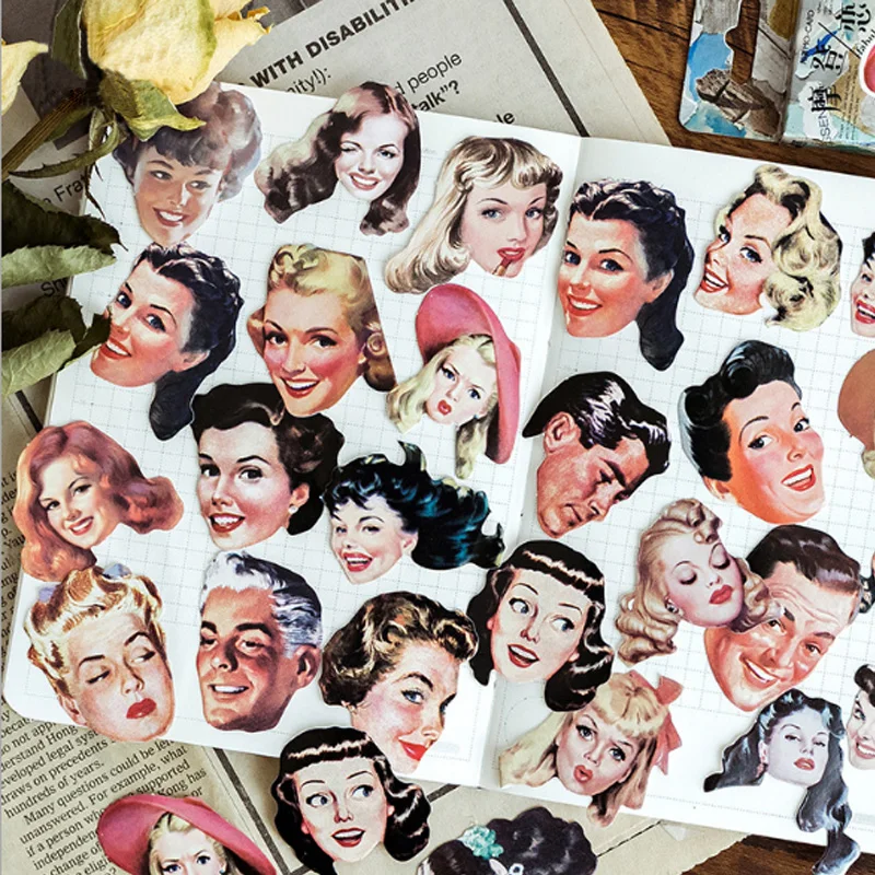 46 Pcs/pack Modern girl Decorative Mini Sticker Adhesive Stickers DIY Diary Scrapbooking Stationery School Supplies | Канцтовары для